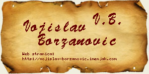 Vojislav Borzanović vizit kartica